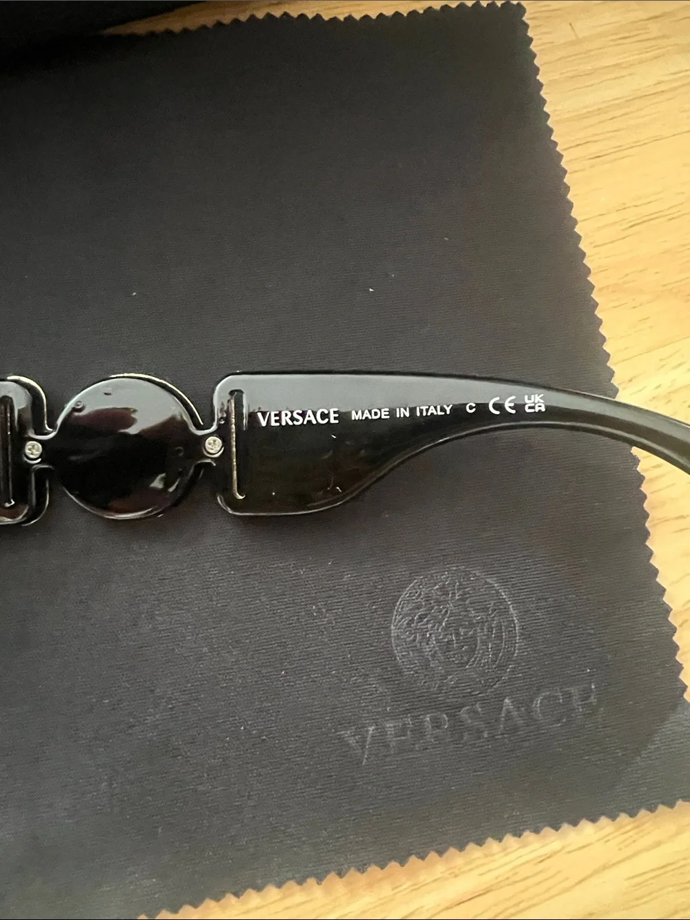 Versace Black Sunglasses with Black Case and Box
